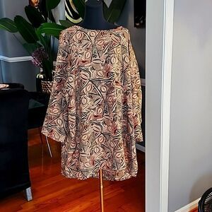 Vintage  Brynwoven printed top sz large